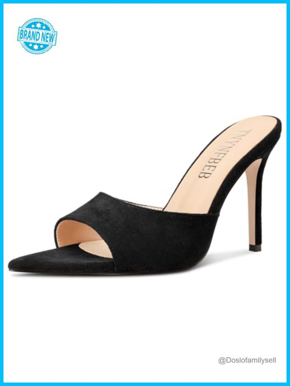 Women's Stiletto High Heel Pointed Open Toe Sandals Slingback Slip-On Dress